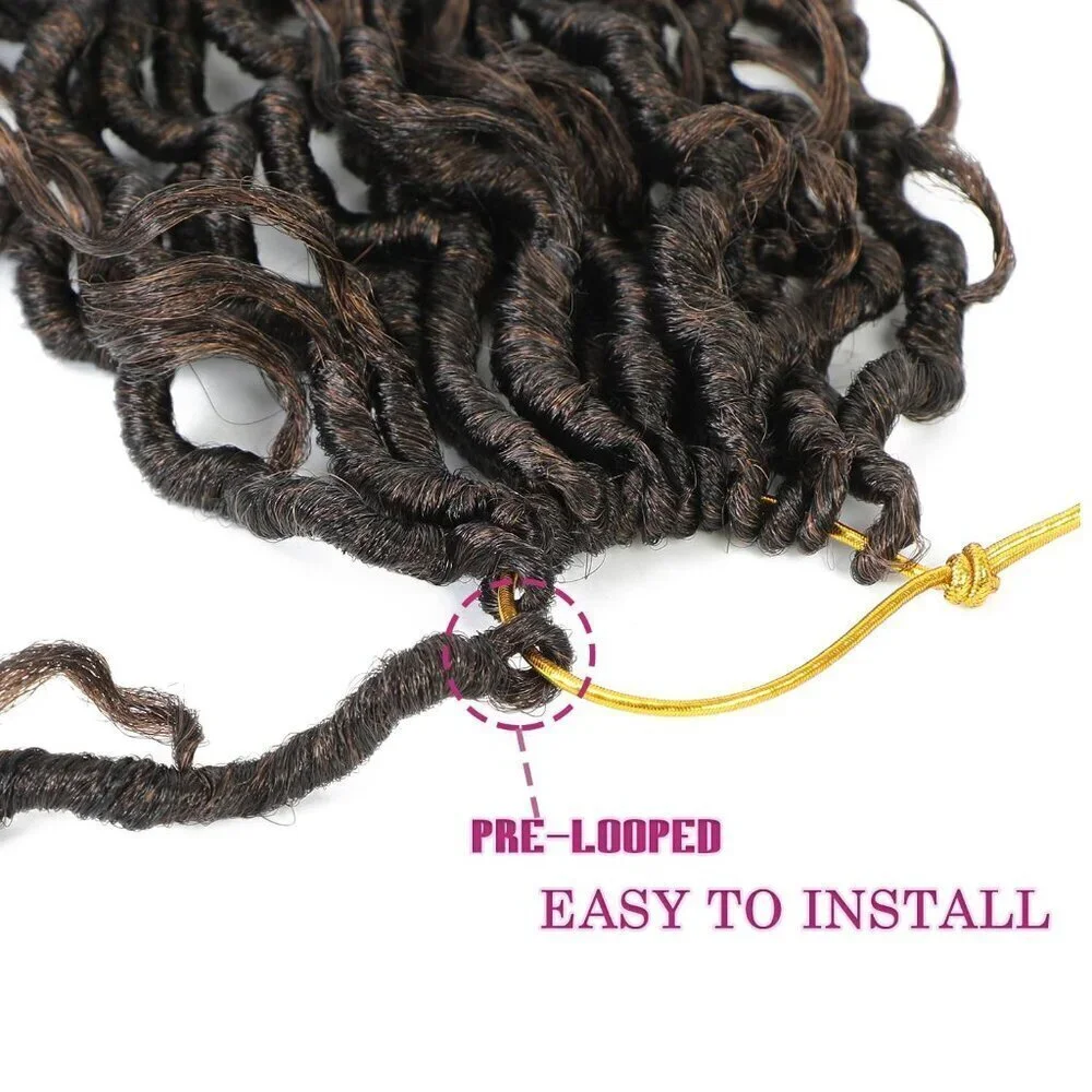 8 Packs Goddess Faux Locs Crochet Hair for Black Women, Goddess Locs Crochet Hai